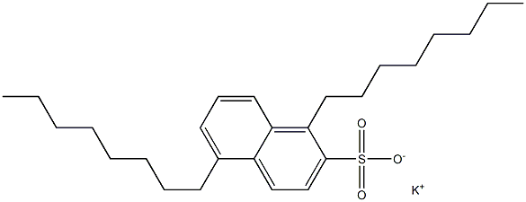 1,5-Dioctyl-2-naphthalenesulfonic acid potassium salt Structure