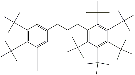 1-(Penta-tert-butylphenyl)-3-(3,4,5-tri-tert-butylphenyl)propane Structure