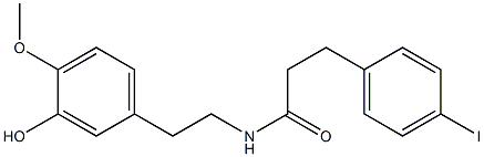 4-Iodo-N-[2-(3-hydroxy-4-methoxyphenyl)ethyl]benzenepropanamide 구조식 이미지