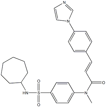 N-[4-(Cycloheptylsulfamoyl)phenyl]-N-methyl-4-(1H-imidazol-1-yl)-trans-cinnamamide Structure