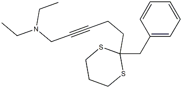 5-(2-Benzyl-1,3-dithian-2-yl)-N,N-diethyl-2-pentyn-1-amine 구조식 이미지