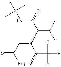 N-[(1S)-1-(tert-Butylcarbamoyl)isobutyl]-N-(trifluoroacetyl)glycinamide Structure