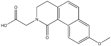 1,2,3,4-Tetrahydro-8-methoxy-1-oxobenz[h]isoquinoline-2-acetic acid 구조식 이미지