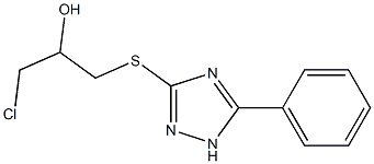 1-Chloro-3-[(5-phenyl-1H-1,2,4-triazol)-3-ylthio]-2-propanol 구조식 이미지