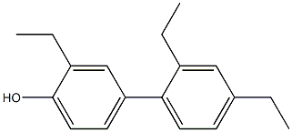 2-Ethyl-4-(2,4-diethylphenyl)phenol 구조식 이미지