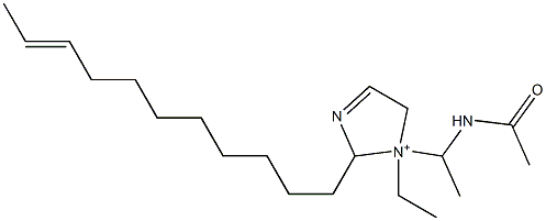 1-[1-(Acetylamino)ethyl]-1-ethyl-2-(9-undecenyl)-3-imidazoline-1-ium 구조식 이미지