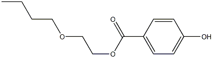 p-Hydroxybenzoic acid 2-butoxyethyl ester Structure