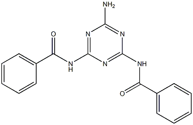 N,N'-(6-Amino-1,3,5-triazine-2,4-diyl)bis(benzamide) 구조식 이미지