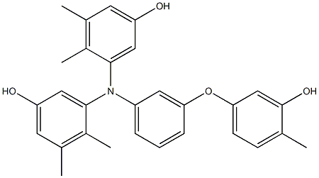 N,N-Bis(5-hydroxy-2,3-dimethylphenyl)-3-(3-hydroxy-4-methylphenoxy)benzenamine Structure