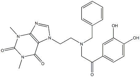 7-[2-[[2-(3,4-Dihydroxyphenyl)-2-oxoethyl](phenylmethyl)amino]ethyl]-3,7-dihydro-1,3-dimethyl-1H-purine-2,6-dione Structure