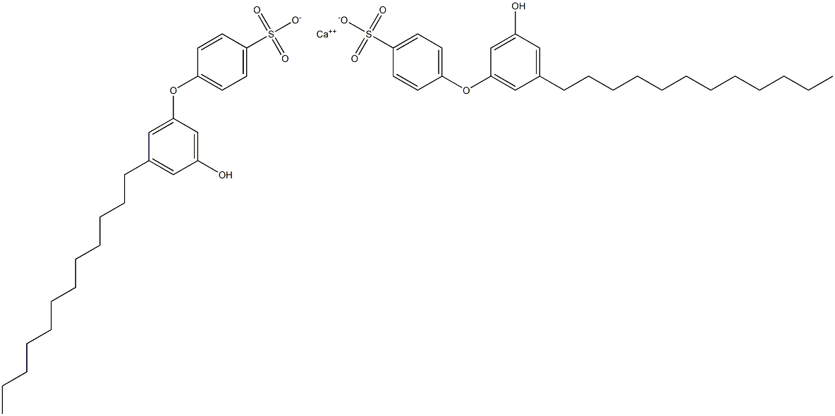 Bis(3'-hydroxy-5'-dodecyl[oxybisbenzene]-4-sulfonic acid)calcium salt Structure