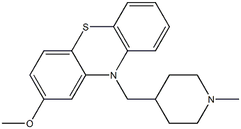 2-Methoxy-10-[(1-methyl-4-piperidinyl)methyl]-10H-phenothiazine 구조식 이미지