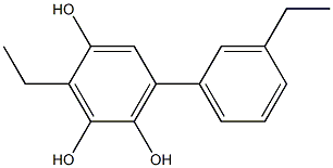 3-Ethyl-6-(3-ethylphenyl)benzene-1,2,4-triol 구조식 이미지