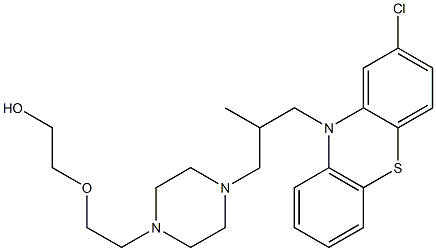 2-[2-[4-[2-[(2-Chloro-10H-phenothiazin-10-yl)methyl]propyl]-1-piperazinyl]ethoxy]ethanol Structure