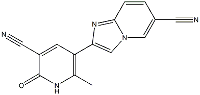 2-[(3-Cyano-6-methyl-1,2-dihydro-2-oxopyridin)-5-yl]imidazo[1,2-a]pyridine-6-carbonitrile Structure