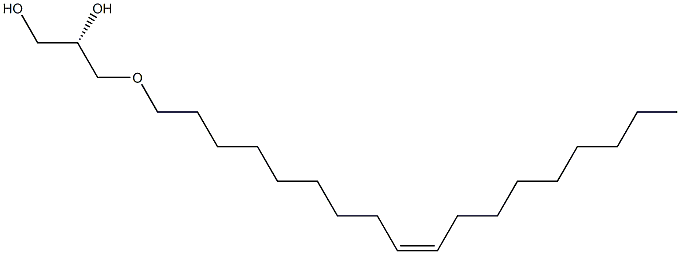 [S,(-)]-3-O-[(Z)-9-Octadecenyl]-D-glycerol Structure