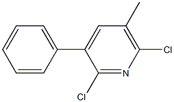 2,6-Dichloro-3-phenyl-5-methylpyridine 구조식 이미지