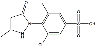 3-Chloro-5-methyl-4-(3-methyl-5-oxo-1-pyrazolidinyl)benzenesulfonic acid Structure