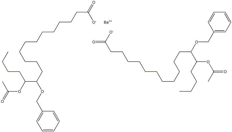 Bis(13-benzyloxy-14-acetyloxystearic acid)barium salt Structure