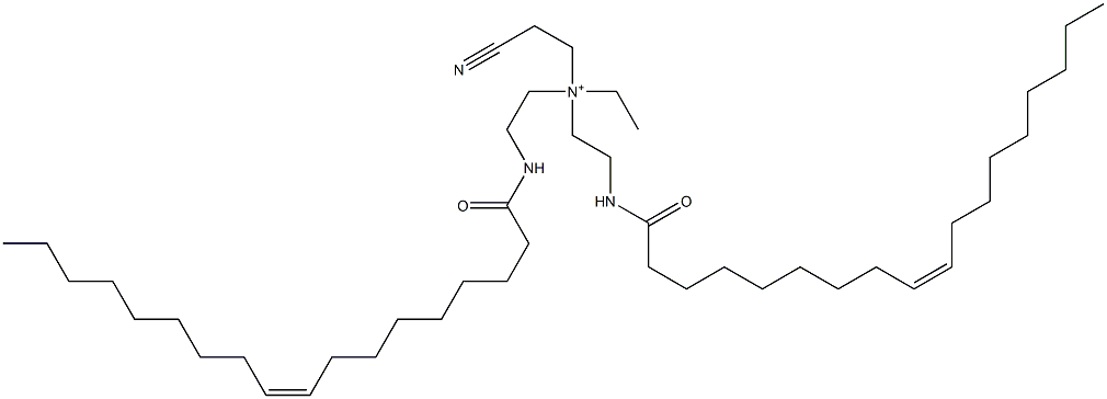 2-Cyano-N-ethyl-N,N-bis[2-[[(Z)-1-oxo-9-octadecenyl]amino]ethyl]ethanaminium Structure