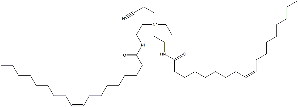 2-Cyano-N-ethyl-N,N-bis[2-[[(Z)-1-oxo-9-octadecenyl]amino]ethyl]ethanaminium 구조식 이미지