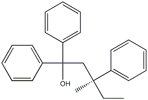 [S,(+)]-3-Methyl-1,1,3-triphenyl-1-pentanol 구조식 이미지