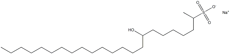 8-Hydroxytricosane-2-sulfonic acid sodium salt Structure