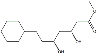 (3R,5R)-3,5-Dihydroxy-7-cyclohexylheptanoic acid methyl ester 구조식 이미지