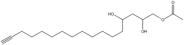 Acetic acid 2,4-dihydroxyheptadecane-16-ynyl ester Structure