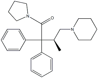 (+)-1-[(S)-3-Methyl-2,2-diphenyl-4-piperidinobutyryl]pyrrolidine 구조식 이미지