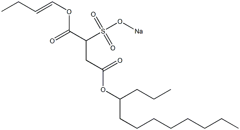 2-(Sodiosulfo)succinic acid 4-dodecyl 1-(1-butenyl) ester Structure