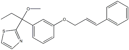 2-[1-Methoxy-1-[3-(3-phenyl-2-propenyloxy)phenyl]propyl]thiazole 구조식 이미지