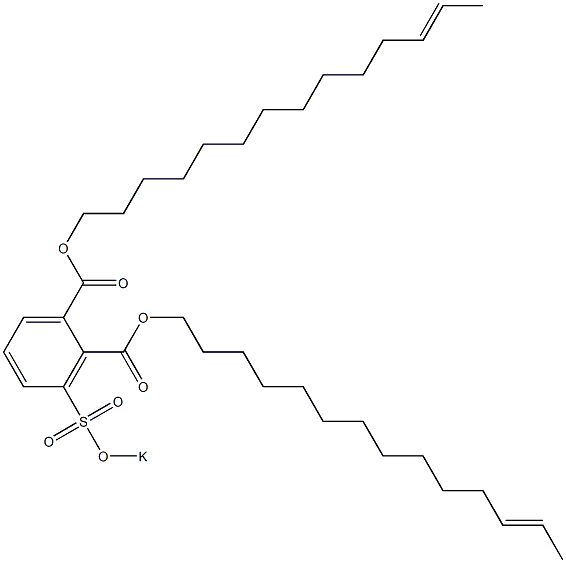 3-(Potassiosulfo)phthalic acid di(12-tetradecenyl) ester 구조식 이미지