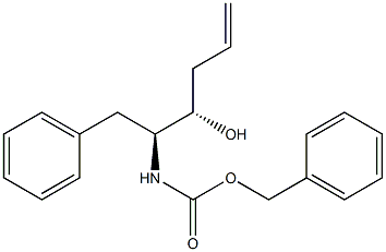 N-[(1S,2S)-1-Benzyl-2-hydroxy-4-pentenyl]carbamic acid benzyl ester 구조식 이미지