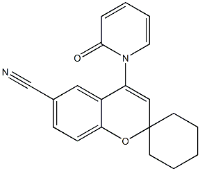 4-[(1,2-Dihydro-2-oxopyridin)-1-yl]-2,2-pentamethylene-2H-1-benzopyran-6-carbonitrile Structure