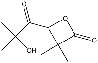 3,3-Dimethyl-4-(2-hydroxy-2-methylpropanoyl)oxetane-2-one 구조식 이미지