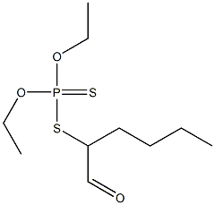 Dithiophosphoric acid O,O-diethyl S-(1-oxohexan-2-yl) ester Structure