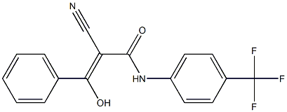 2-Cyano-3-hydroxy-3-[phenyl]-N-[4-trifluoromethylphenyl]acrylamide 구조식 이미지