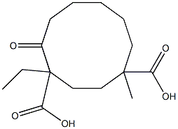 5-Oxocyclodecane-1,4-dicarboxylic acid 1-methyl-4-ethyl ester 구조식 이미지