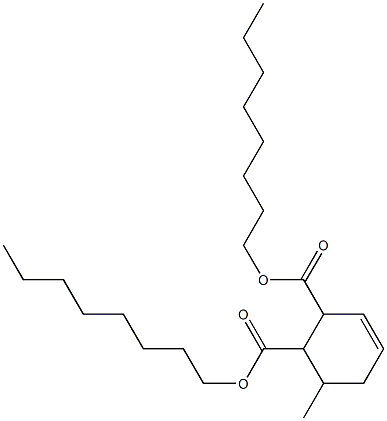 6-Methyl-3-cyclohexene-1,2-dicarboxylic acid dioctyl ester 구조식 이미지