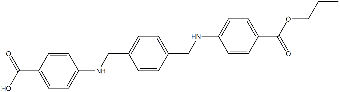 4,4'-[p-Phenylenebis(methylene)bis(imino)]bis[benzoic acid propyl] ester 구조식 이미지