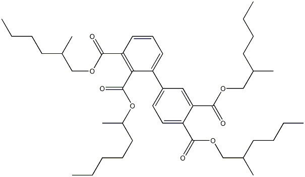 1,1'-Biphenyl-2,3,3',4'-tetracarboxylic acid 2-heptyl 3,3',4'-tri(2-methylhexyl) ester Structure