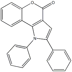1-(Phenyl)-2-phenyl[1]benzopyrano[4,3-b]pyrrol-4(1H)-one 구조식 이미지