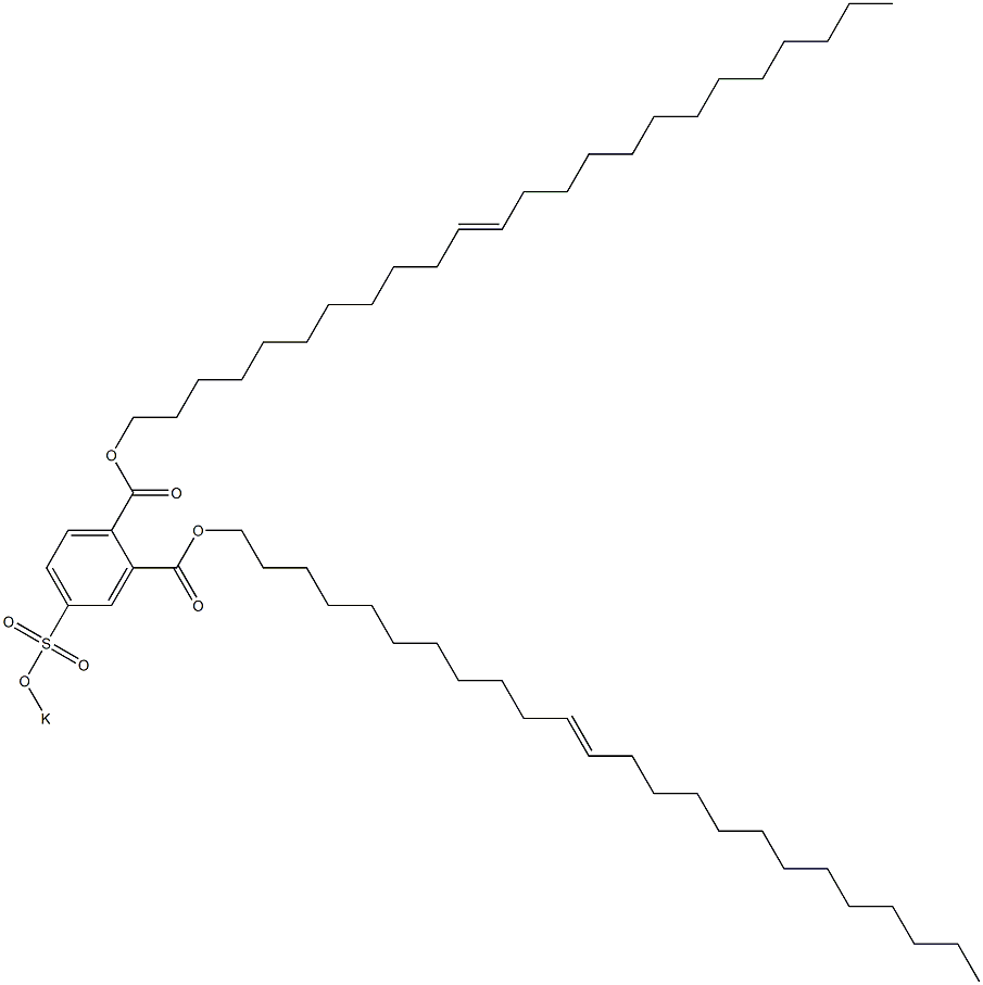 4-(Potassiosulfo)phthalic acid di(11-tetracosenyl) ester Structure