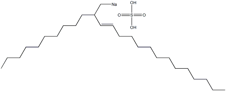 Sulfuric acid 2-decyl-3-hexadecenyl=sodium ester salt 구조식 이미지