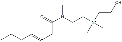 2-[N-(3-Heptenoyl)-N-methylamino]-N-(2-hydroxyethyl)-N,N-dimethylethanaminium Structure
