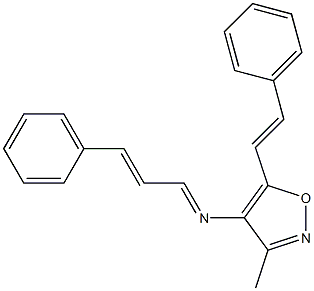 4-(Cinnamylideneamino)-3-methyl-5-styrylisoxazole Structure