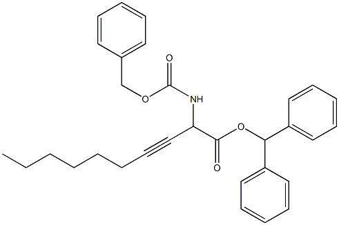 2-Benzyloxycarbonylamino-3-decynoic acid diphenylmethyl ester 구조식 이미지