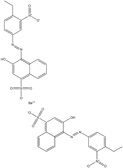 Bis[1-[(4-ethyl-3-nitrophenyl)azo]-2-hydroxy-4-naphthalenesulfonic acid]barium salt Structure