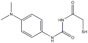 1-(4-Dimethylaminophenyl)-3-(mercaptoacetyl)urea 구조식 이미지